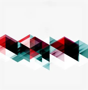 Abstract geometric design. Overlapping triangles create dynamic wave pattern. Illustrazione stock