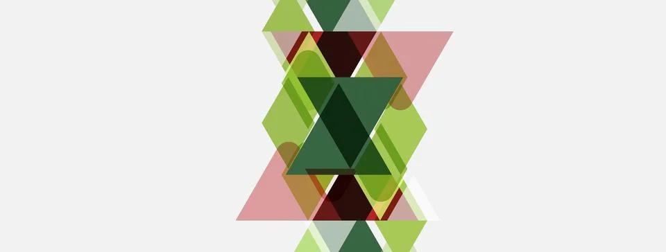 Abstract geometric design. Overlapping triangles create complex pattern. Soft Stock Illustration