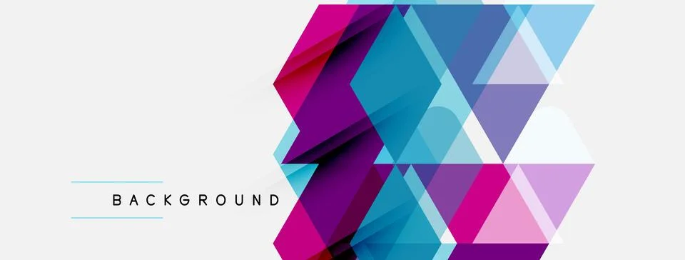 Abstract geometric design. Overlapping triangles create vibrant, layered ef.. 스톡 일러스트