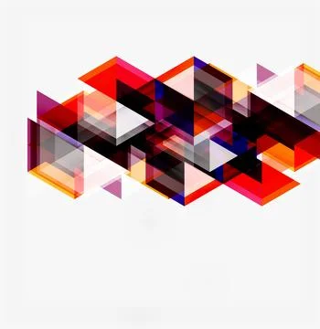 Abstract geometric design. Overlapping triangles create dynamic composition.. Stock Illustration