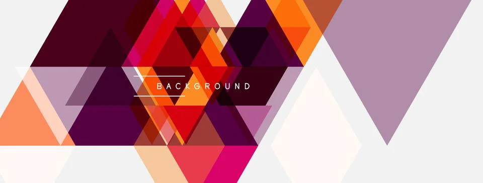 Abstract geometric design. Overlapping triangles create vibrant color gradi.. 스톡 일러스트
