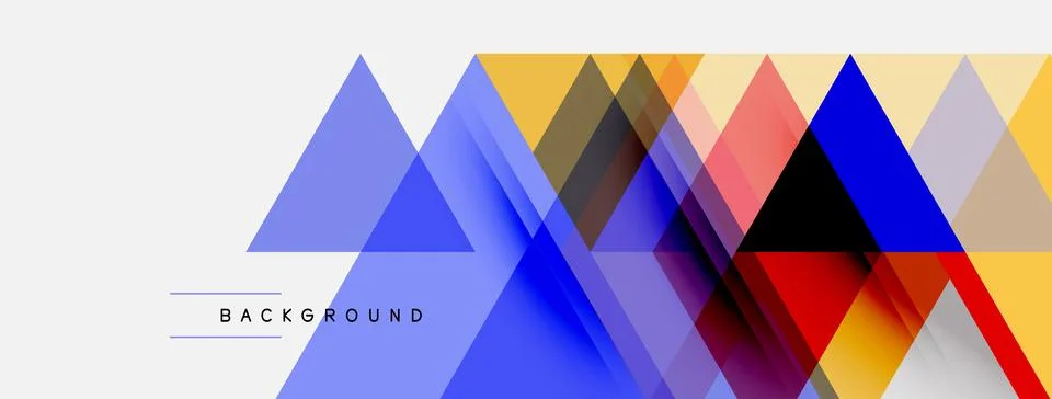 Abstract geometric design. Overlapping triangles create colorful layered pa.. Stockillustratie