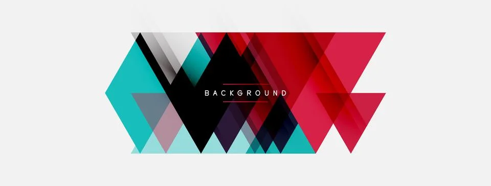 Abstract geometric design. Overlapping triangles create dynamic composition.. Stock Illustration