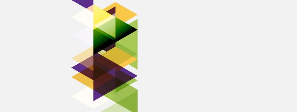 Abstract geometric design. Overlapping triangles create vibrant vertical 스톡 일러스트