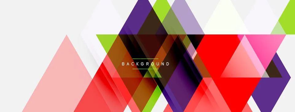 Abstract geometric design. Overlapping triangles create vibrant, modern Stockillustratie