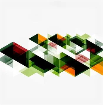 Abstract geometric design. Overlapping triangles create dynamic visual flow. イラスト素材
