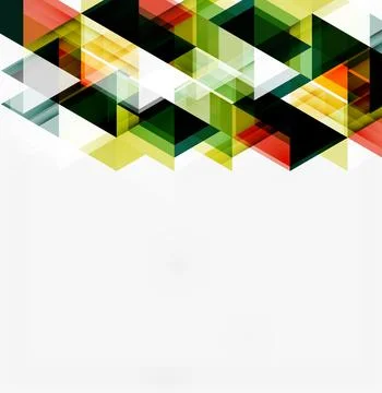 Abstract geometric design. Overlapping triangles create dynamic pattern. Whit Stock Illustration