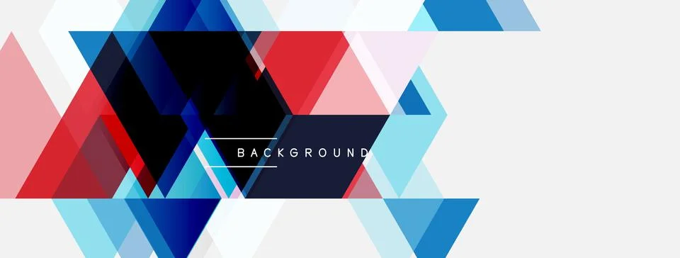 Abstract geometric design. Overlapping triangles create dynamic visual effect Illustrazione stock