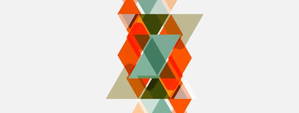 Abstract geometric design. Overlapping triangles create complex pattern. Or.. Stock Illustration