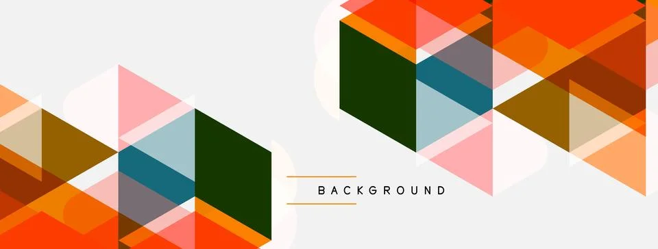 Abstract geometric design. Overlapping triangles create dynamic composition. Stock Illustration