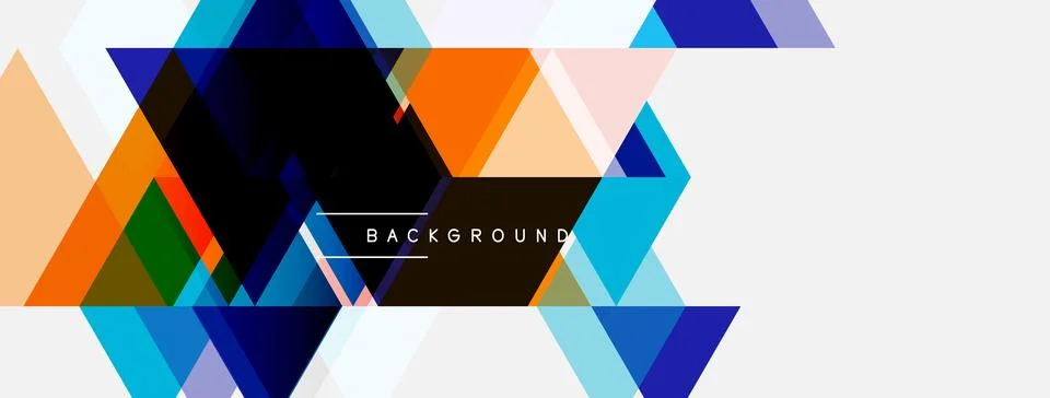 Abstract geometric design. Overlapping triangles create dynamic visual effect Stock Illustration