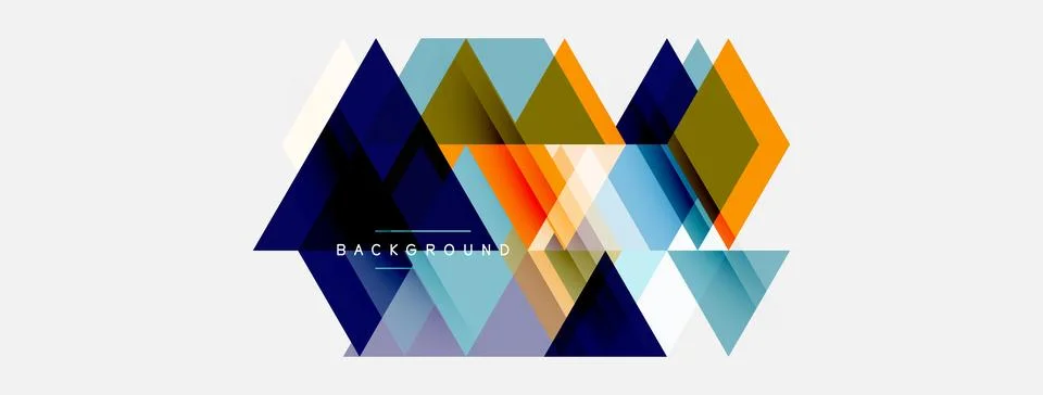 Abstract geometric design. Overlapping triangles create dynamic visual effect 스톡 일러스트