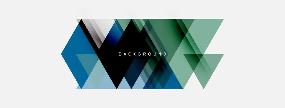 Abstract geometric design. Overlapping triangles create dynamic visual effect 스톡 일러스트
