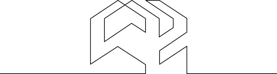 Abstract geometric design with overlapping triangular shapes and lines. Vecto Stock Illustration