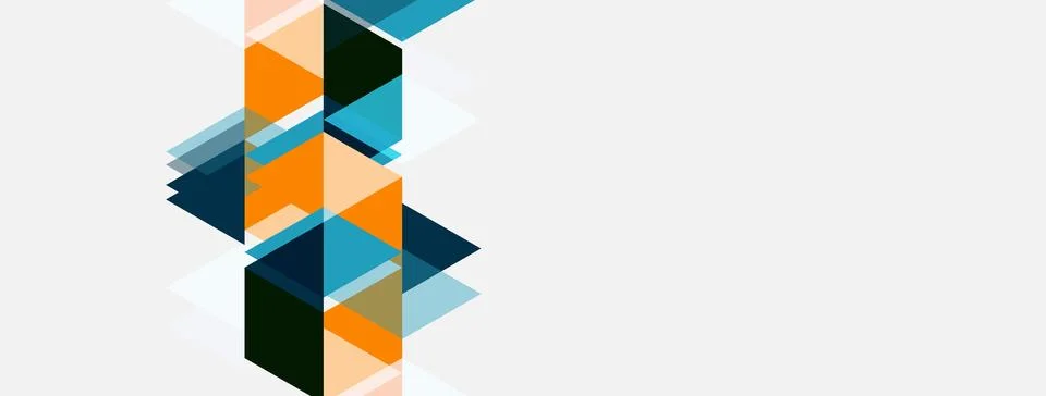 Abstract geometric design. Rectangles overlap, creating dynamic visual effect 스톡 일러스트