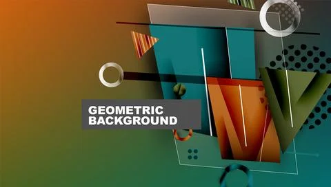 Abstract geometric design. Shapes overlap, creating dynamic visual texture. Stock Illustration