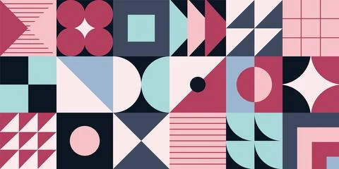 Abstract geometric design. Shapes pattern. Geometry texture poster. Minimal Stock Illustration