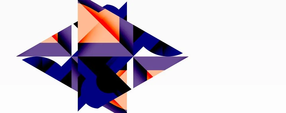 Abstract geometric design. Sharp angles, vibrant colors create dynamic Stock Illustration
