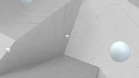 Abstract Geometric Design with Smooth Spheres on Textured Wooden Surface Scen Vídeos de archivo 341926692