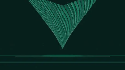 Abstract geometric design with three dimensional green pyramid shape in a m.. Иллюстрация