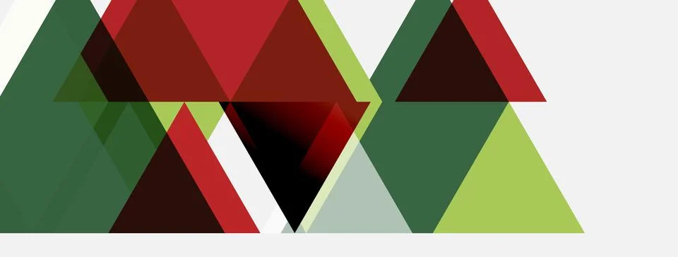 Abstract geometric design. Triangles overlap, creating dynamic visual effect. Illustrazione stock