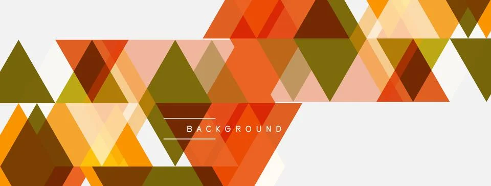 Abstract geometric design. Triangles overlap, creating warm color palette. .. Illustrazione stock