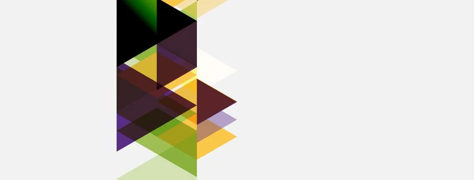 Abstract geometric design. Triangles overlap, creating dynamic visual effect. 스톡 일러스트