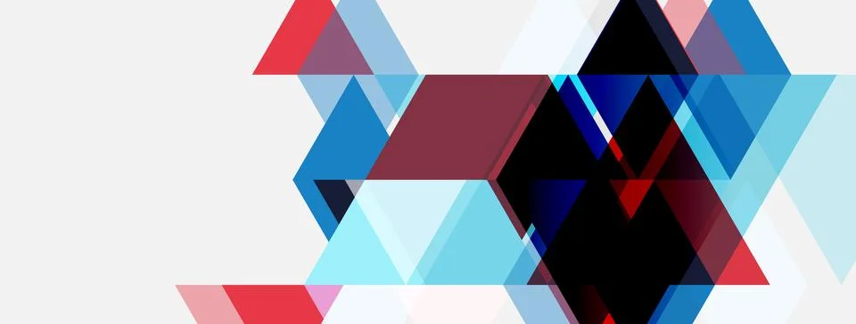 Abstract geometric design. Triangles overlap, creating dynamic visual effect. 스톡 일러스트