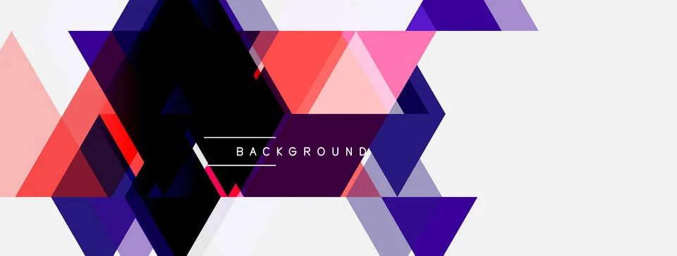 Abstract geometric design. Triangles overlap, creating dynamic visual effect. 스톡 일러스트