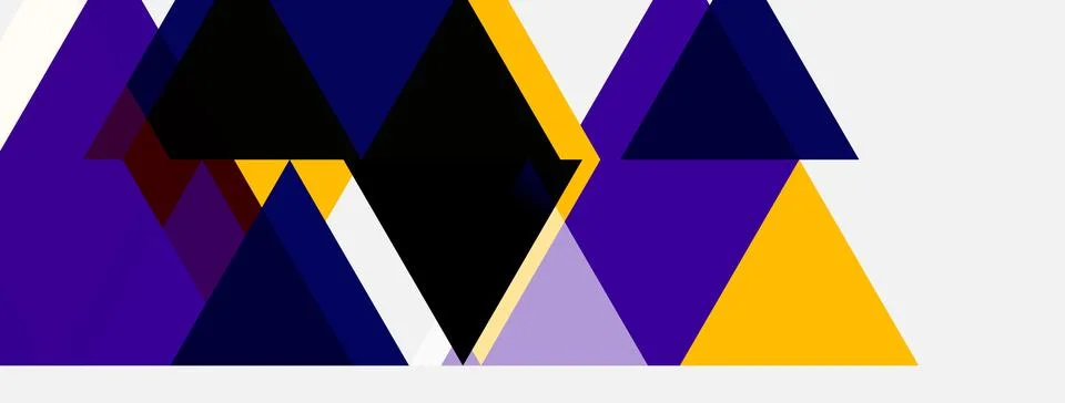 Abstract geometric design. Triangles overlap, creating dynamic visual pattern イラスト素材