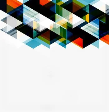 Abstract geometric design. Triangles overlap, creating dynamic visual texture Stock Illustration