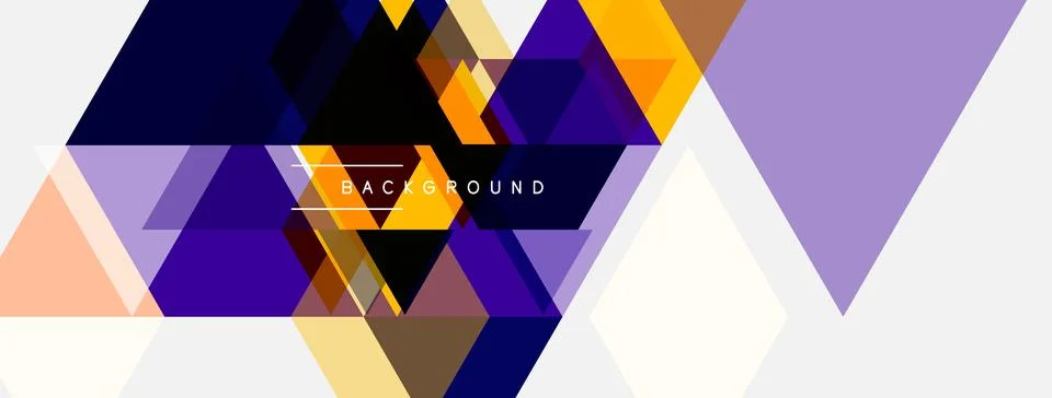 Abstract geometric design. Triangles overlap, creating vibrant color patterns Stockillustratie