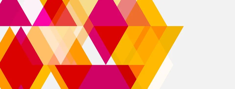 Abstract geometric design. Triangles, squares create vibrant pattern. Warm イラスト素材
