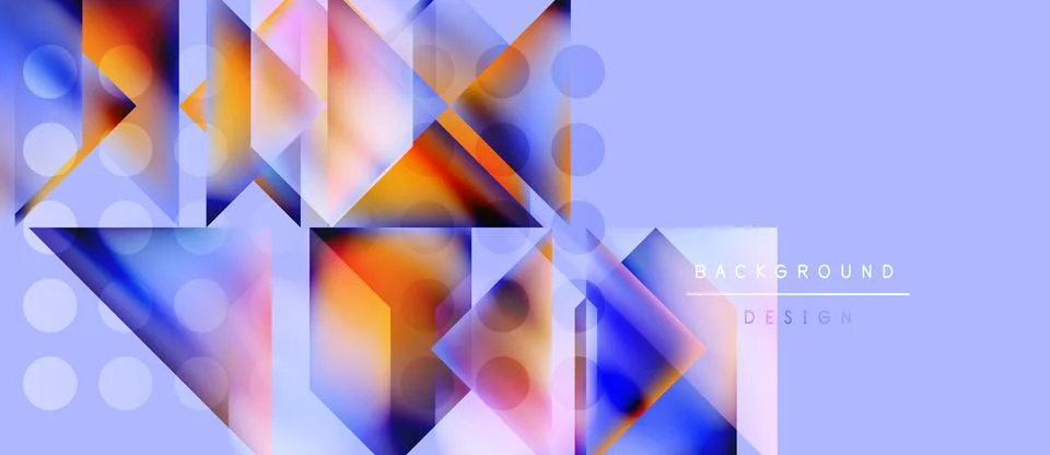 Abstract geometric design. Vibrant colors blend, creating dynamic visual texture Stock Illustration