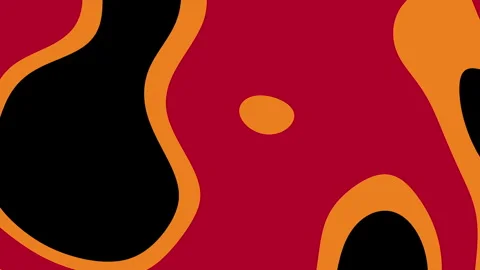 Abstract geometric design in vibrant orange, red, and black colors Stock Footage 317964990
