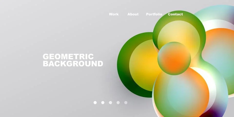 Abstract geometric design. Vibrant overlapping circles create modern visual 스톡 일러스트
