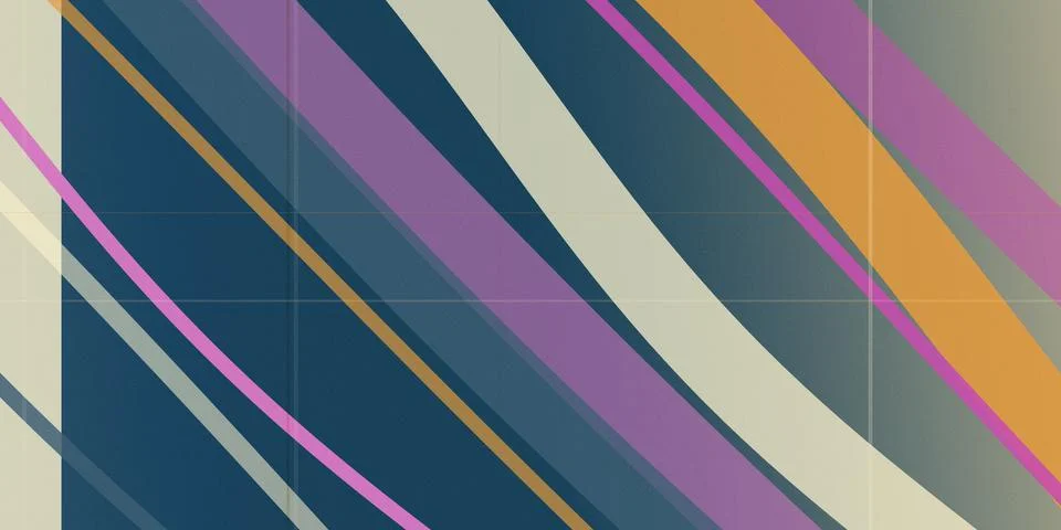 Abstract geometric diagonal stripes pattern in purple, blue, and gold, crea.. Stock Illustration