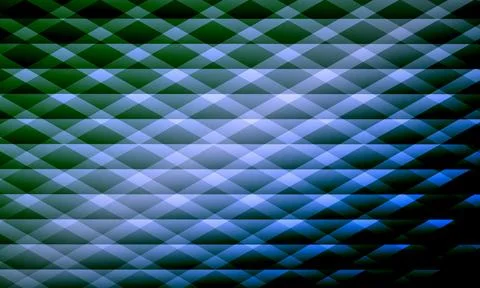 Abstract geometric diamond lattice background with green and blue gradient.  Stockillustratie