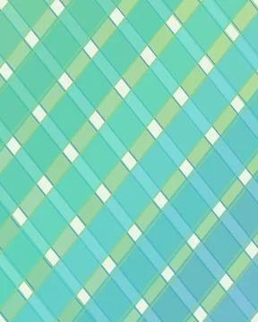 Abstract geometric diamond lattice pattern in teal and blue, soft modern st.. Stock Illustration