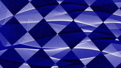 Abstract geometric diamond pattern background in deep blue. Glossy 3D textu.. Stock Illustration