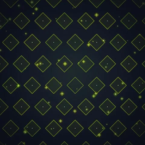 Abstract Geometric Diamond Pattern with Glowing Particles on Dark Background Stock Footage 348231086