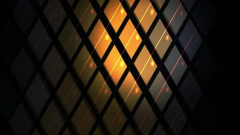 Abstract Geometric Diamond Pattern with Shifting Warm Light Effects. Stock Footage 341788182