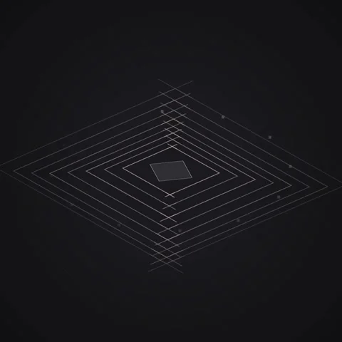 Abstract Geometric Diamond Shape Animation on Dark Background, Minimalist T.. Stock Footage 346282426