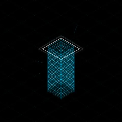 Abstract Geometric Diamond Shape on Dark Grid Background, Minimalist 3D Ani.. Stock Footage 346283244