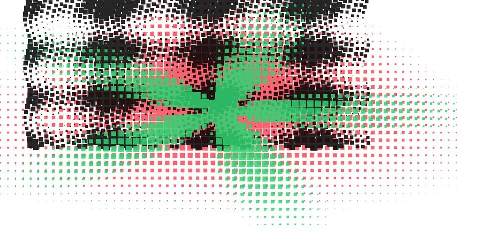 Abstract geometric digital art pattern floral Stockillustratie