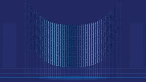 Abstract geometric digital background design featuring lines and dots in sh.. Stock-Illustration