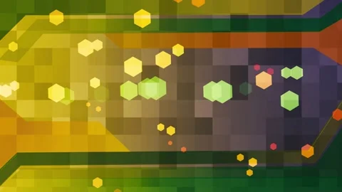 Abstract geometric digital background with hexagonal bokeh and gradient ani.. Stock Footage 329939872