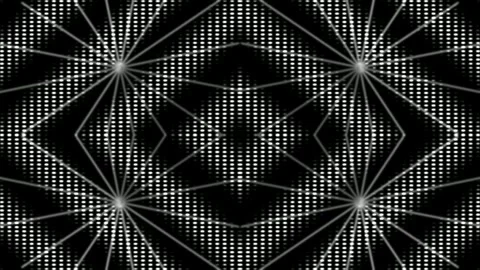Abstract geometric digital background pattern, futuristic glow effect on blac Stock Footage 337575960