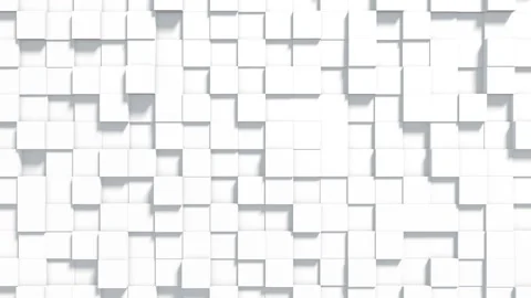 Abstract geometric digital background with random motion cubes. Stock Footage