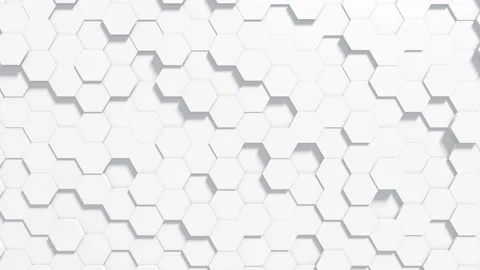 Abstract geometric digital background with random motion hexagon. Stock-Footage 108894576